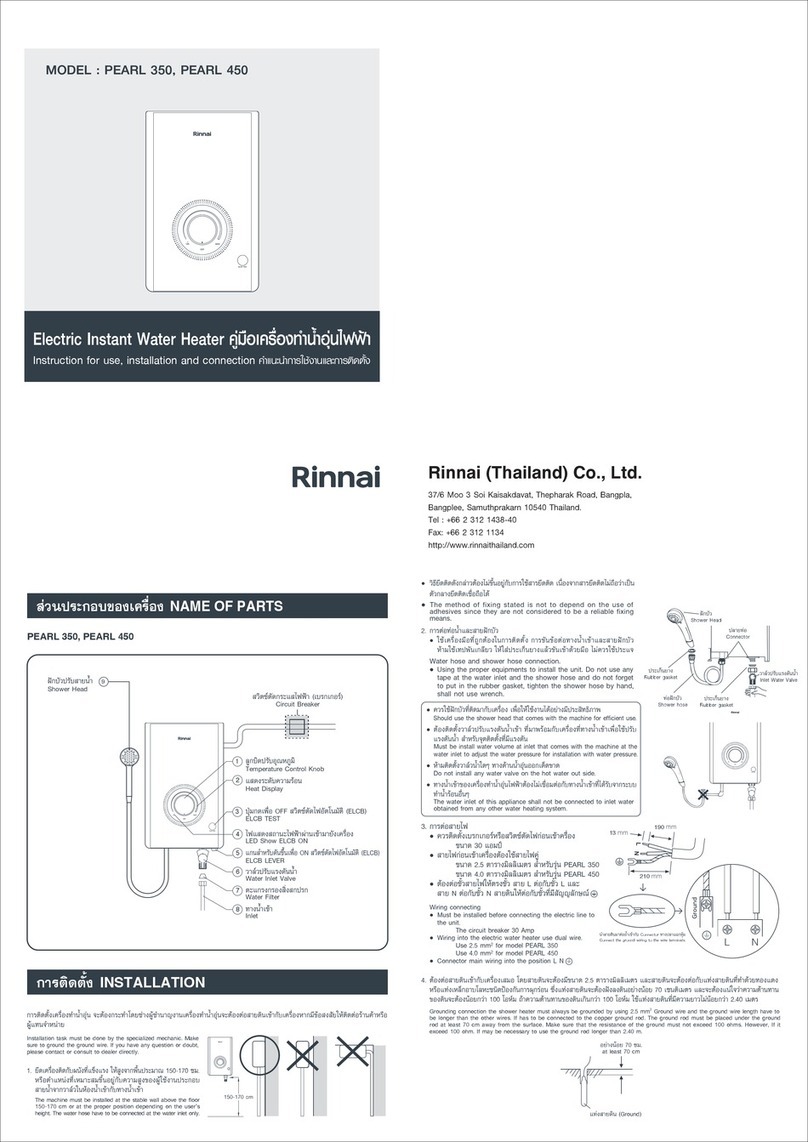 Rinnai PEARL 350 Instructions for use