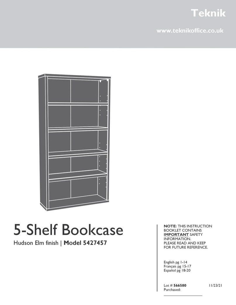 Teknik Hudson Elm finish 5427457 User manual Teknik Hudson Elm finish 5427457 User manual