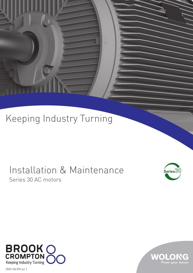 WOLONG BROOK CROMPTON 30 Series Installation & maintenance