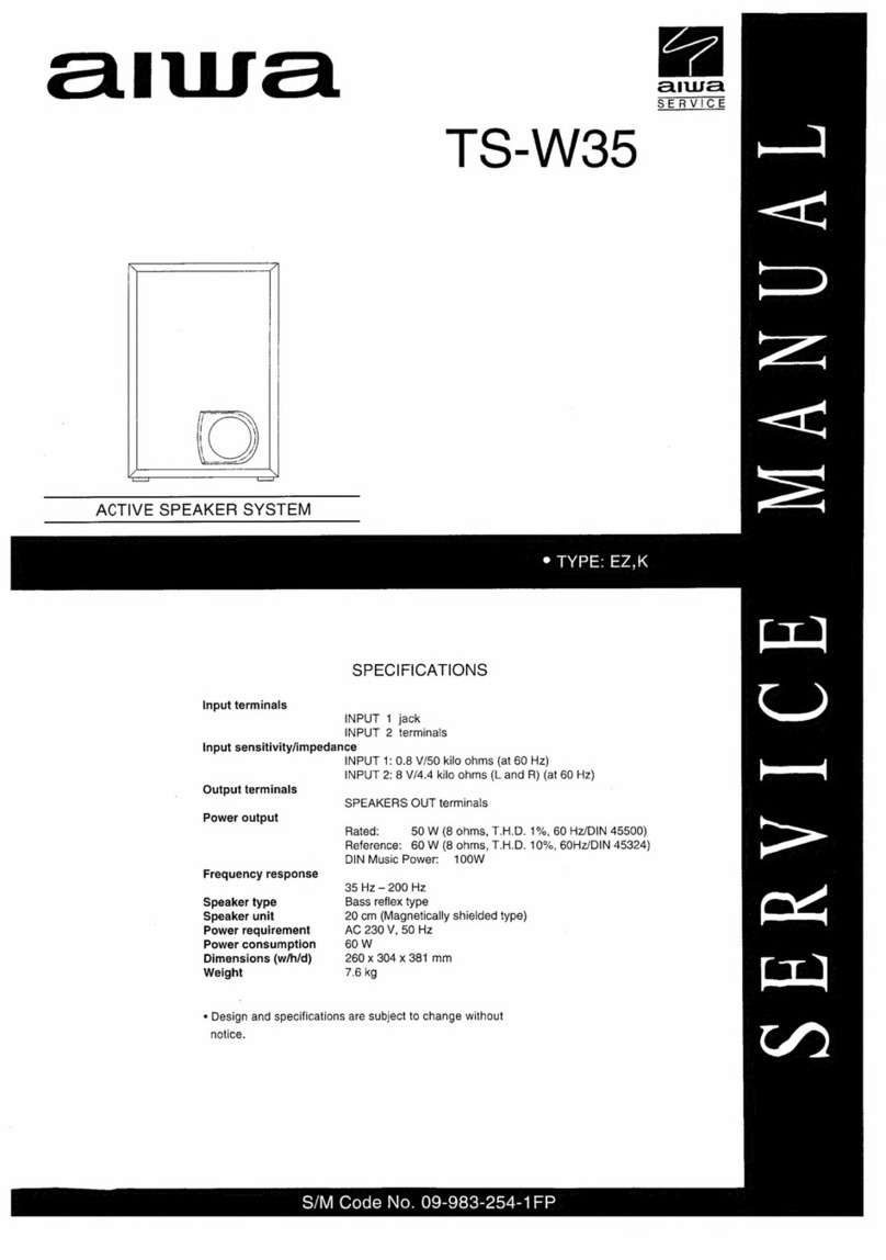 Aiwa TS-W35 Service manual