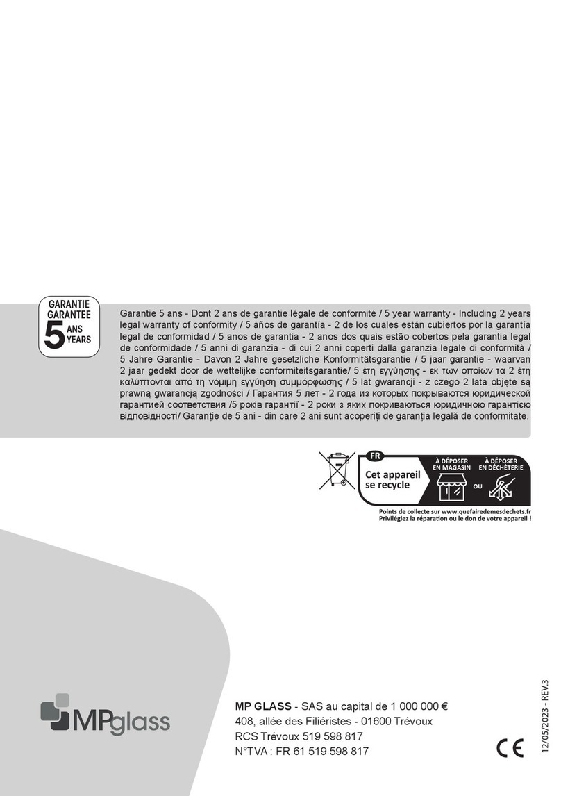 MP GLASS BROADWAY Series manual