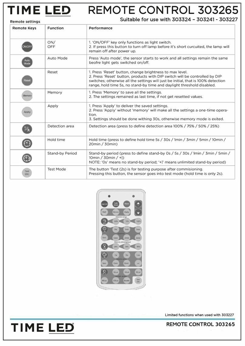 TIME LED 303265 User manual
