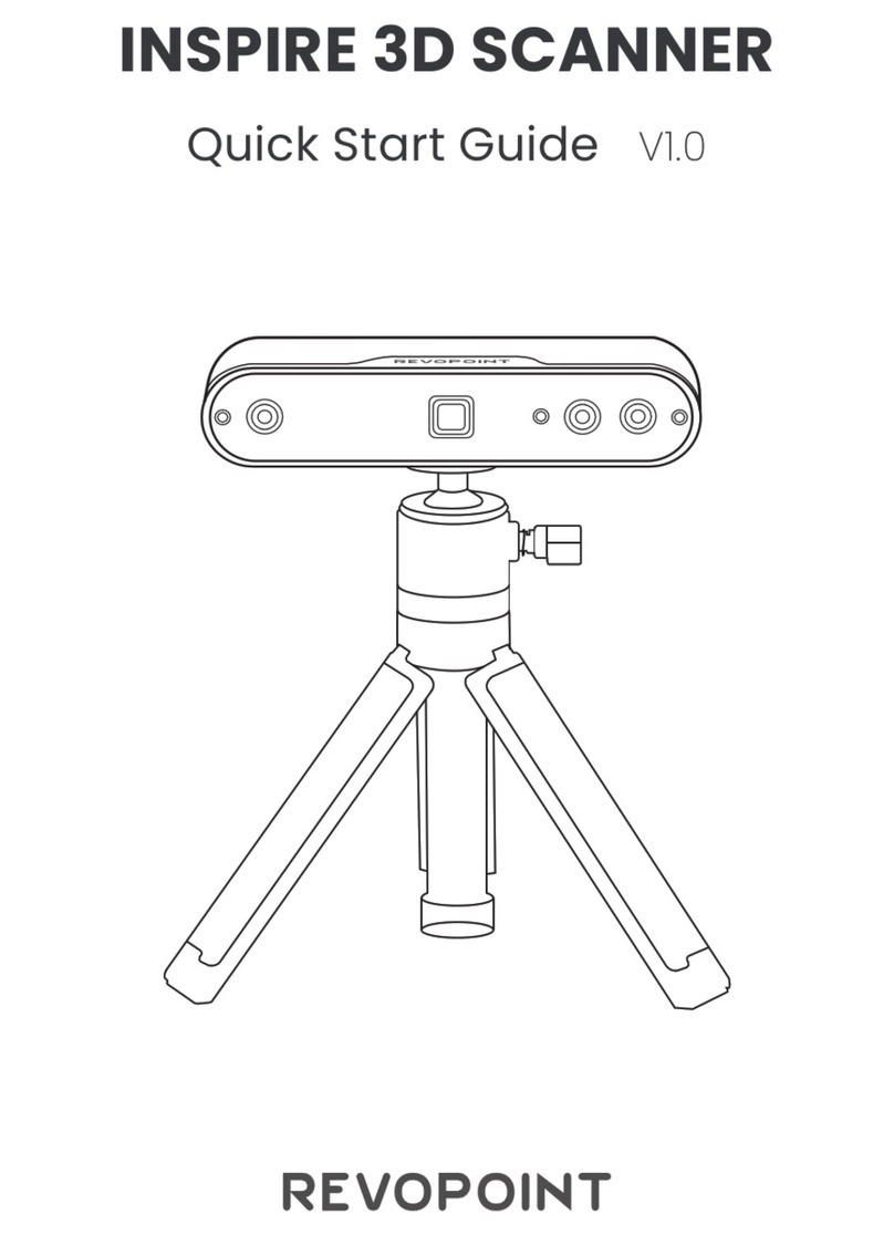 Revopoint INSPIRE 3D SCANNER quick start guide