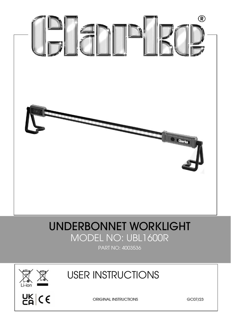 Clarke UBL1600R User instructions Clarke UBL1600R User instructions