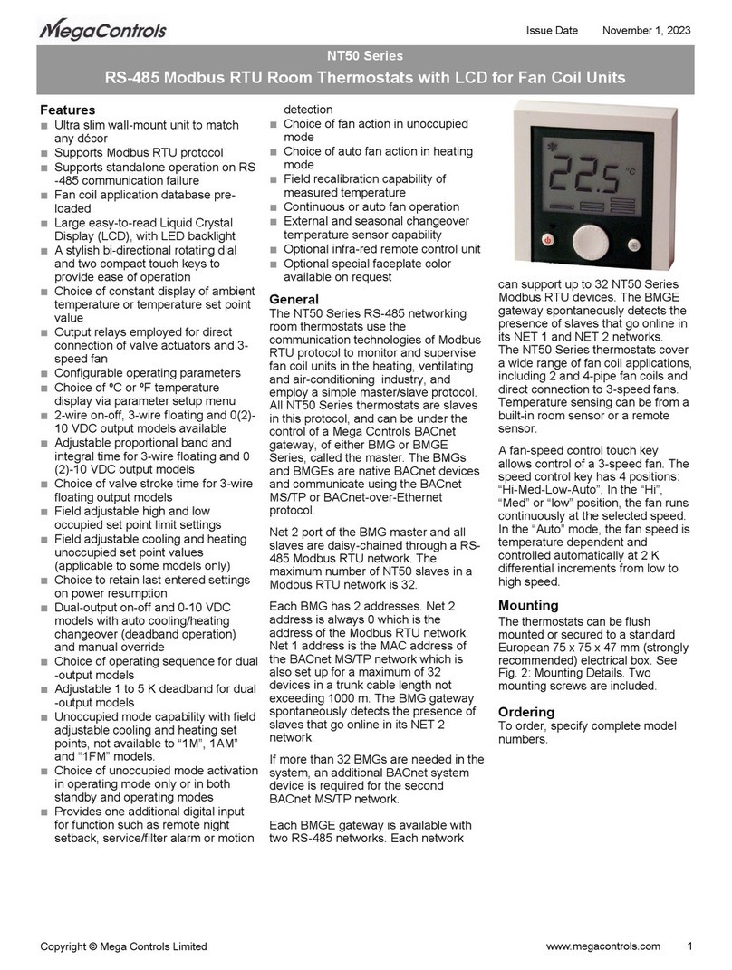 MegaControls NT50 Series manual