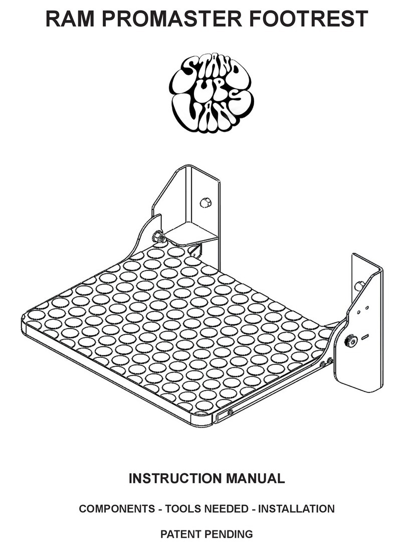 Stand Up Vans RAM PROMASTER FOOTREST User manual