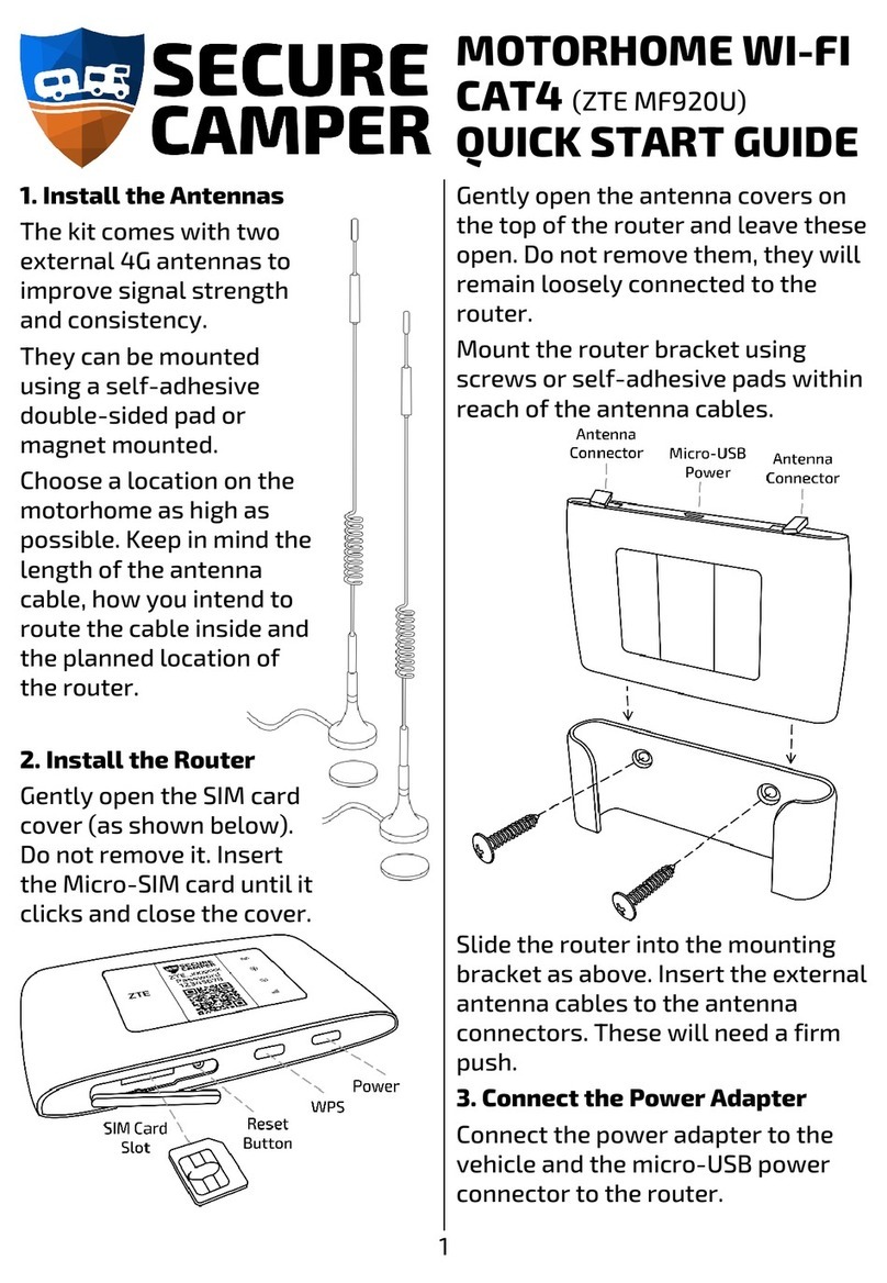 SECURE CAMPER MOTORHOME WI-FI CAT4 quick start guide