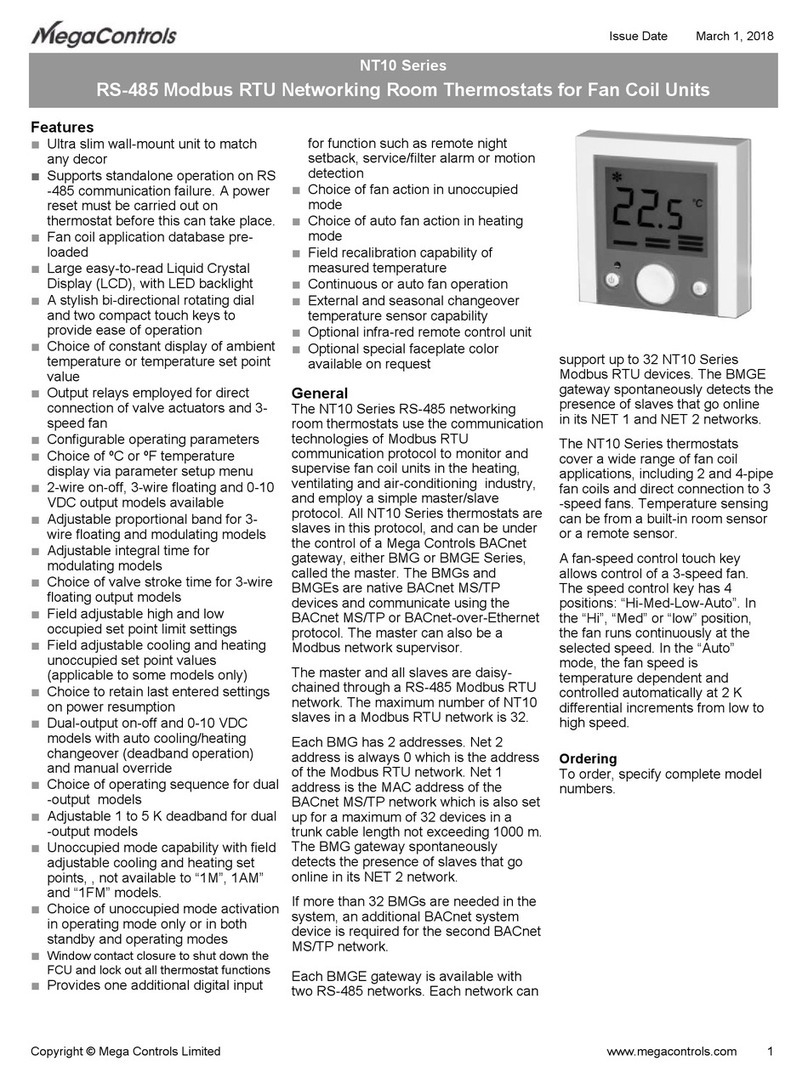 MegaControls NT10 Series manual