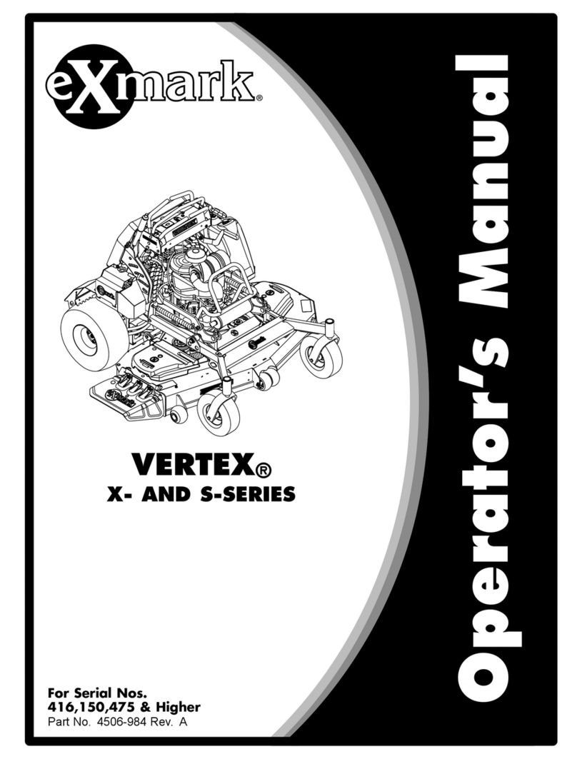 Exmark VERTEX X Series User manual Exmark VERTEX X Series User manual