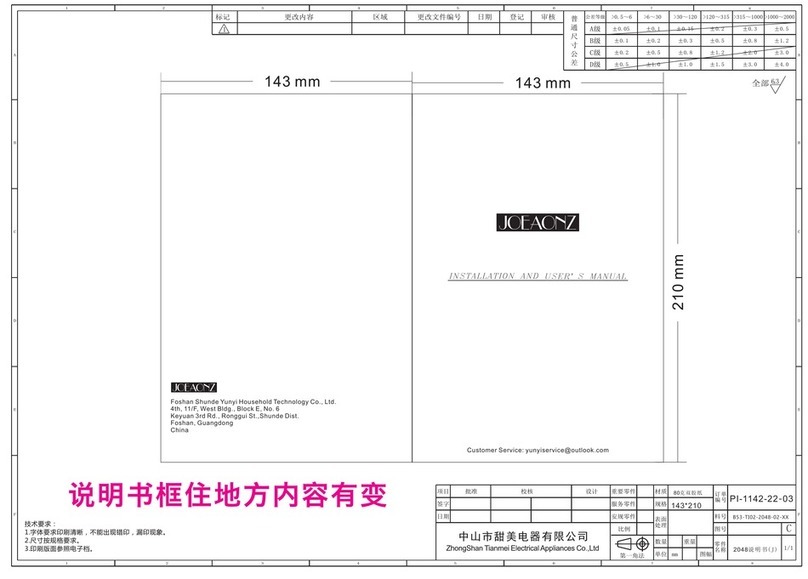 JOEAONZ YY0275B Installation and user manual