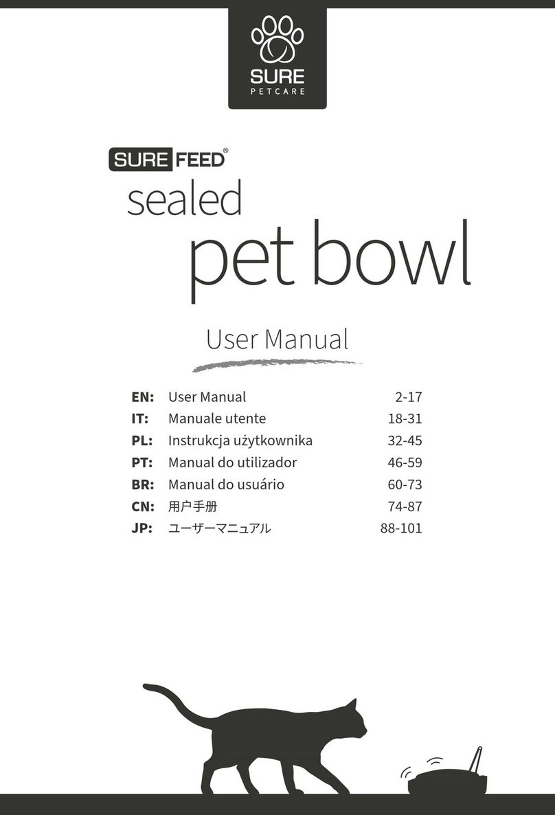 SURE petcare SURE FEED sealed pet bowl user manual