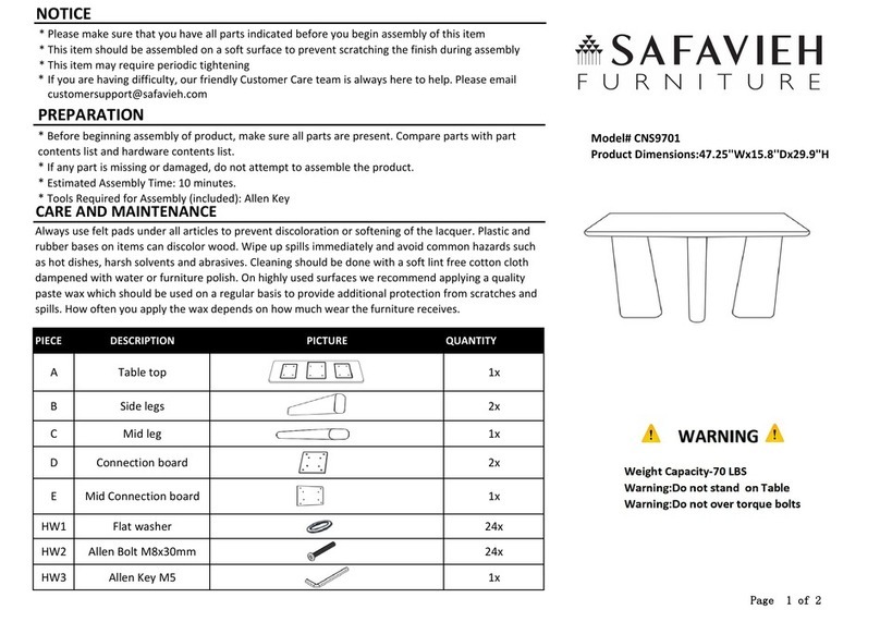Safavieh Furniture Calliope CNS9701 User manual