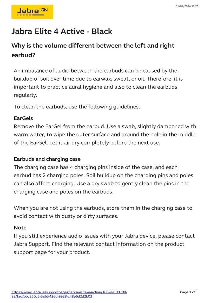 Jabra ELITE 4 ACTIVE User manual Jabra ELITE 4 ACTIVE User manual