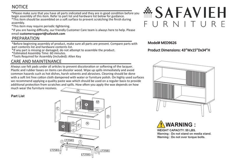 Safavieh Furniture Javante MED9626 manual