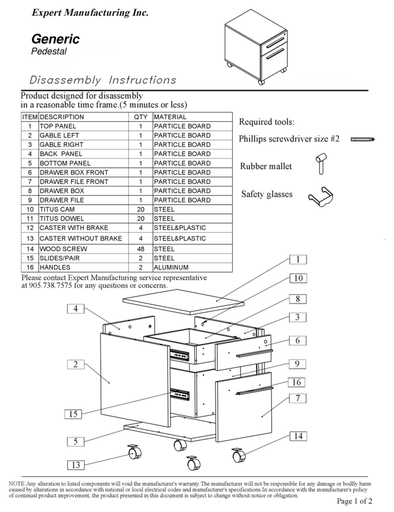 Expert Manufacturing Generic Dissambly instruction Expert Manufacturing Generic Dissambly instruction