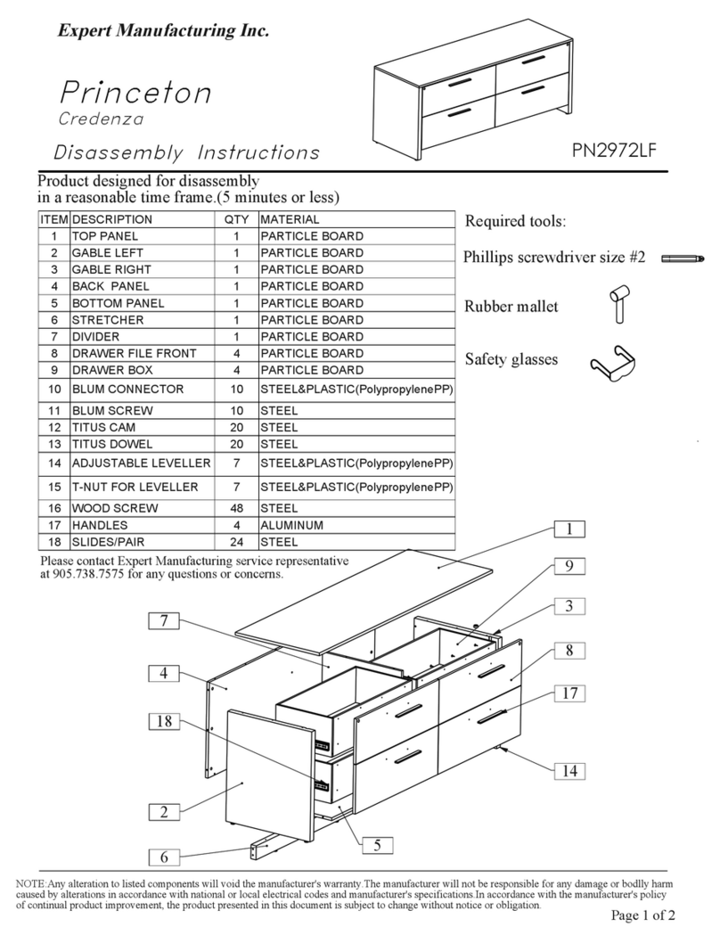 Expert Manufacturing Princeton PN2972LF Disassembly instructions Expert Manufacturing Princeton PN2972LF Disassembly instructions