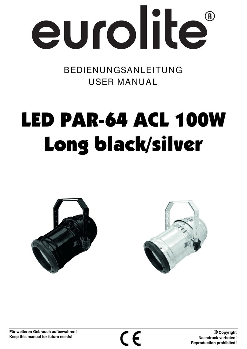 EuroLite LED PAR-64 ACL 100W Long black user manual