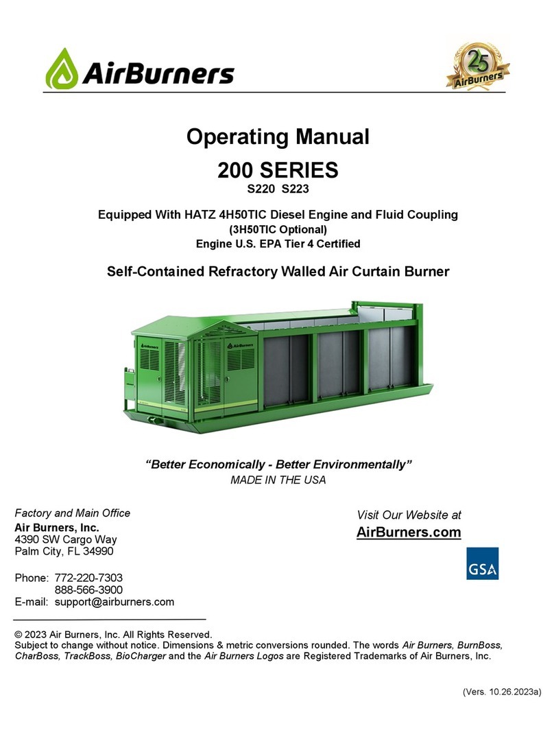 Air Burners 200 Series User manual