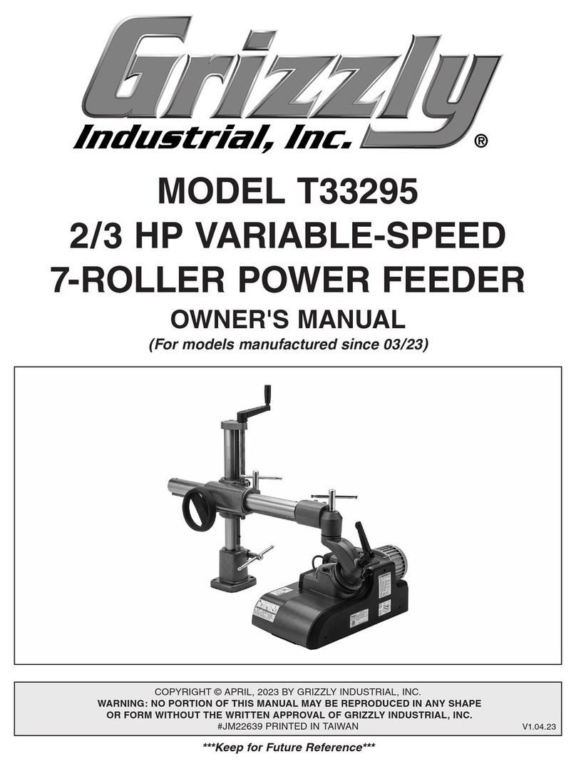 Grizzly T33295 owner's manual Grizzly T33295 owner's manual
