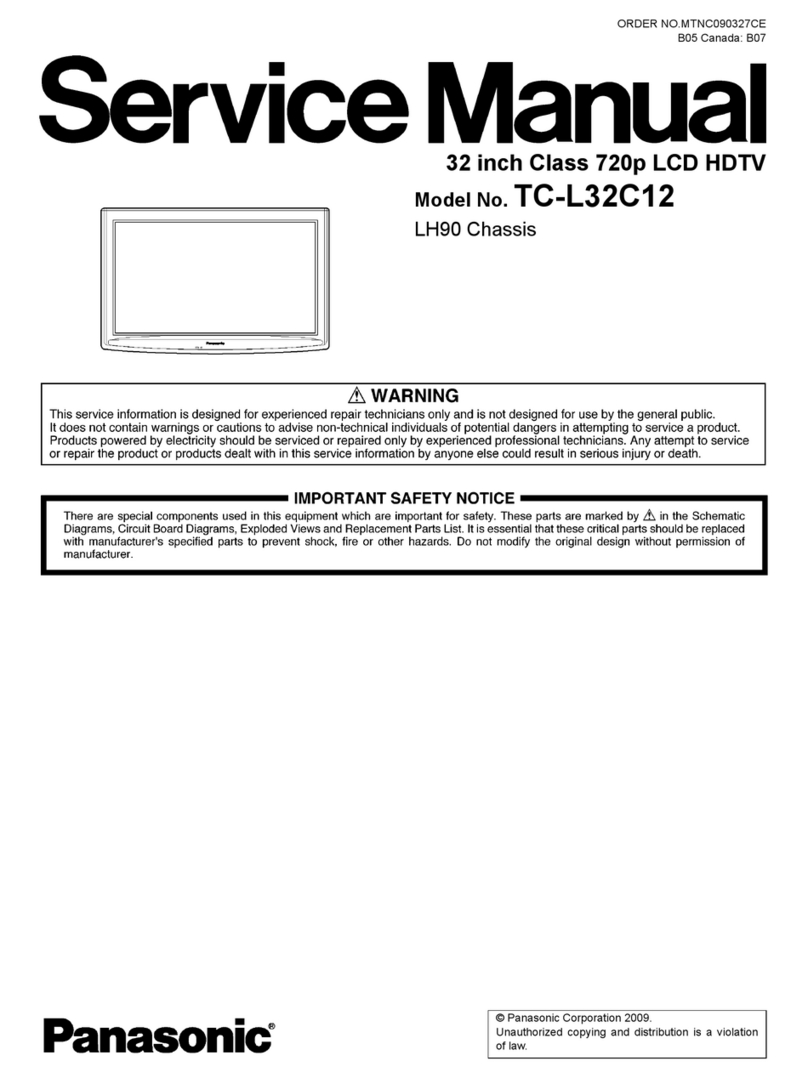Panasonic TCL32C12 - 32" LCD TV User manual