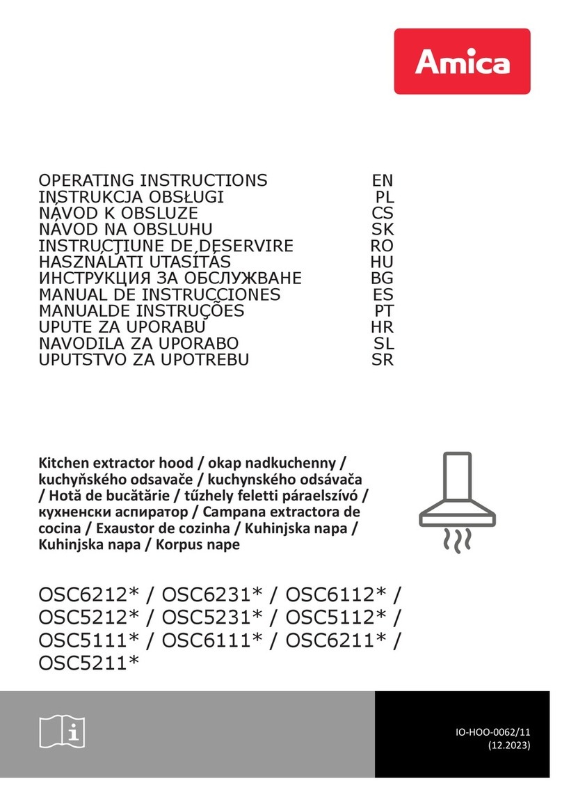 Amica OSC6212 Series operating instructions