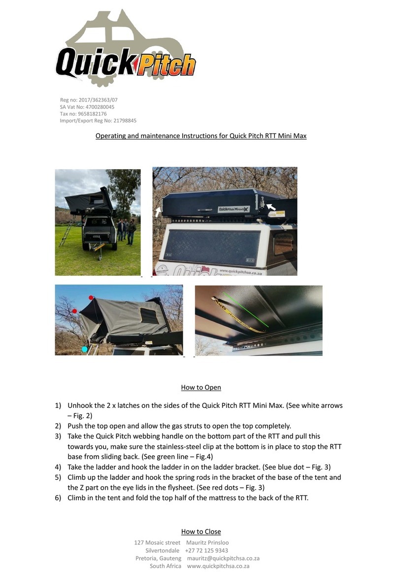Quick Pitch RTT Mini Max Operating and maintenance instructions