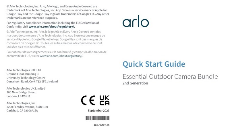 Arlo Essential Outdoor Camera Bundle 2nd... quick start guide