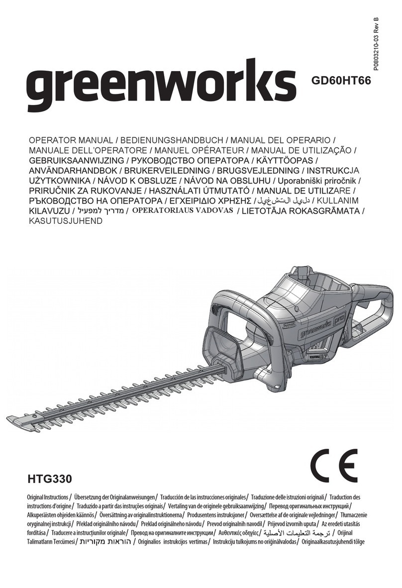 GreenWorks GD60HT66 Operator's manual GreenWorks GD60HT66 Operator's manual
