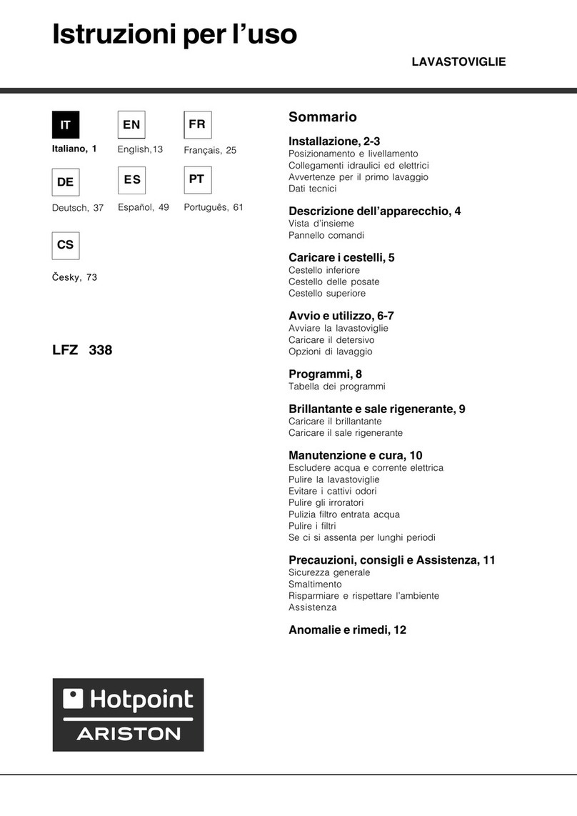 Hotpoint Ariston LFZ 338 User manual