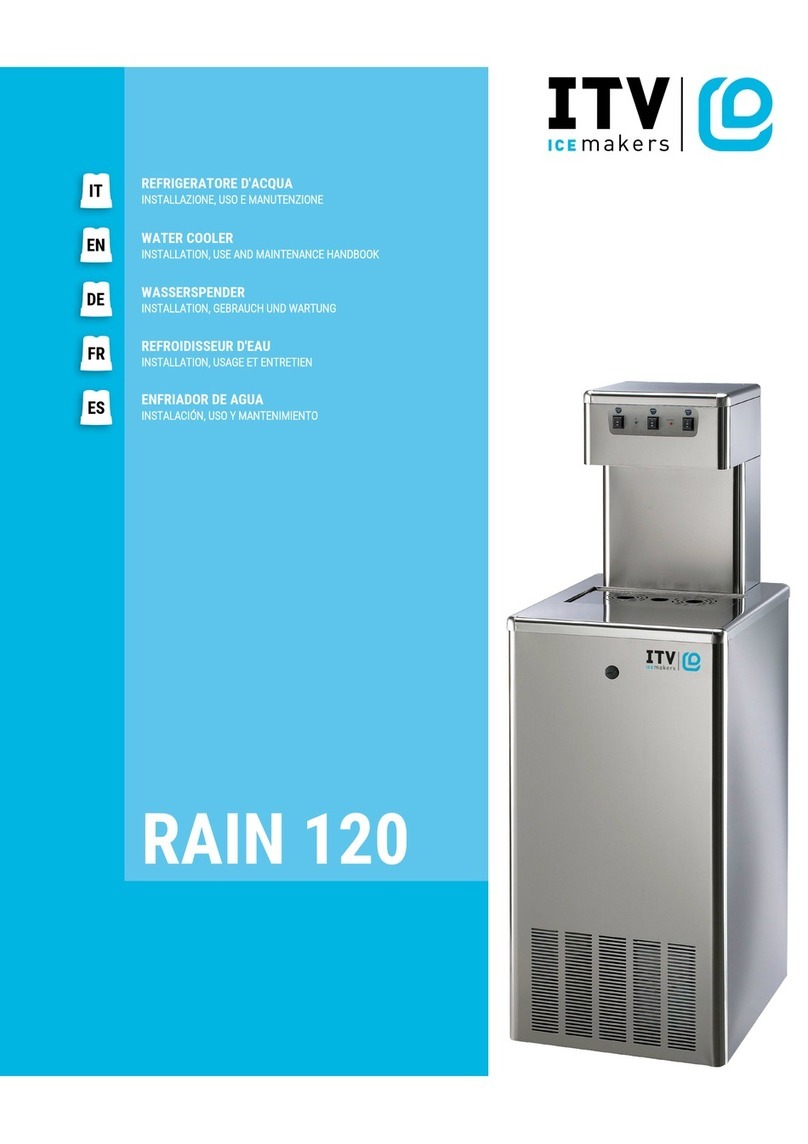 ITV ICE MAKERS RAIN 120 Installation, use and maintenance handbook ITV ICE MAKERS RAIN 120 Installation, use and maintenance handbook