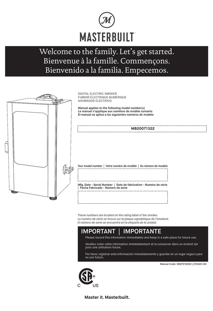 Masterbuilt MB20071322 User manual