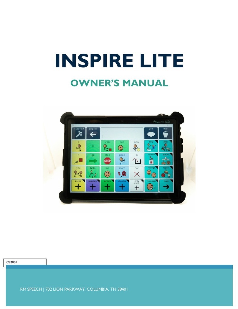 RM SPEECH INSPIRE LITE owner's manual