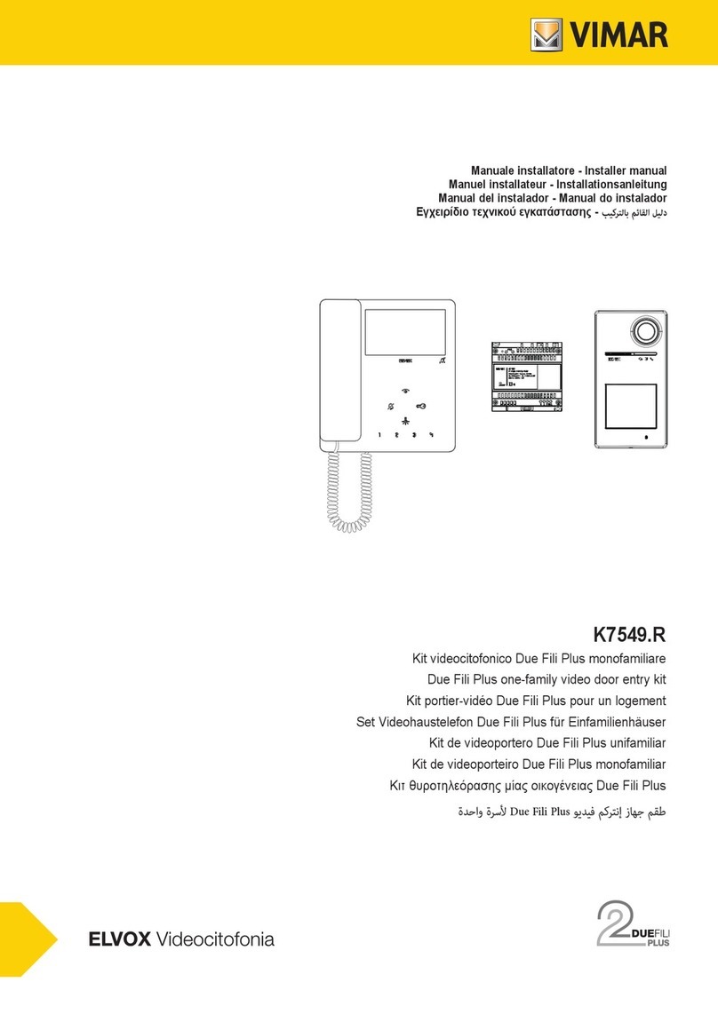 Elvox VIMAR K7549.R User guide