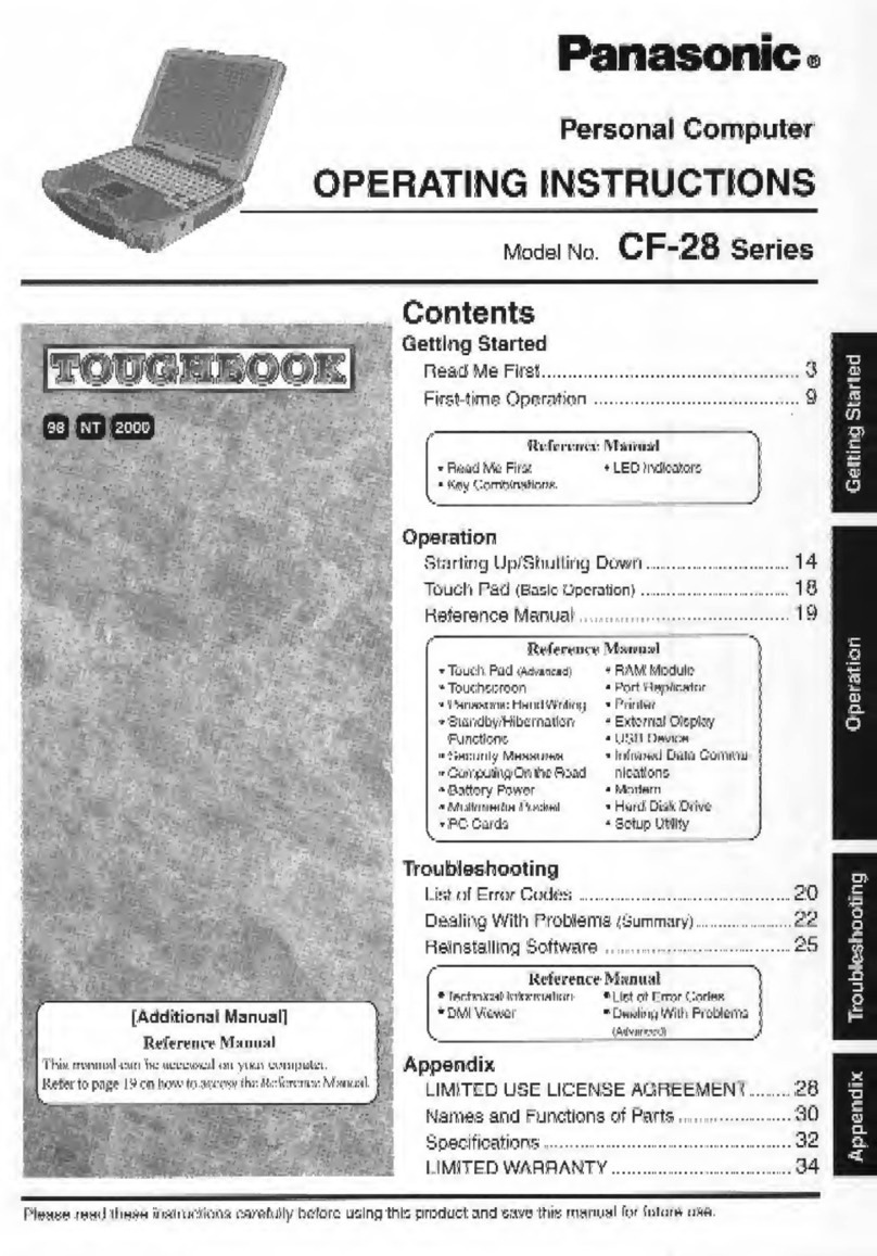 Panasonic Toughbook CF-28 Series User manual