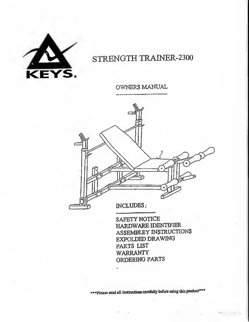 Keys Fitness STRENGTH TRAINER-2300 User manual