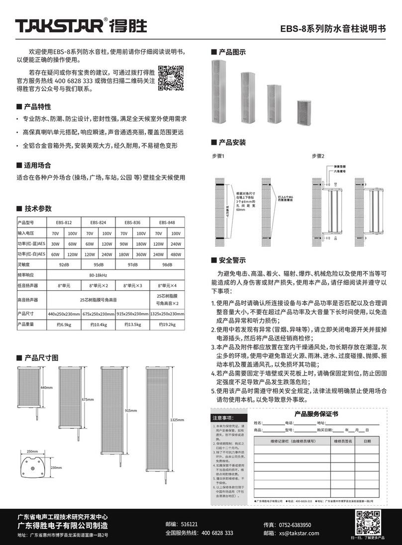 Takstar EBS-8 Series manual