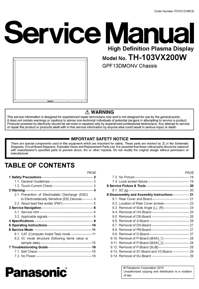 Panasonic TH-103VX200W Service manual