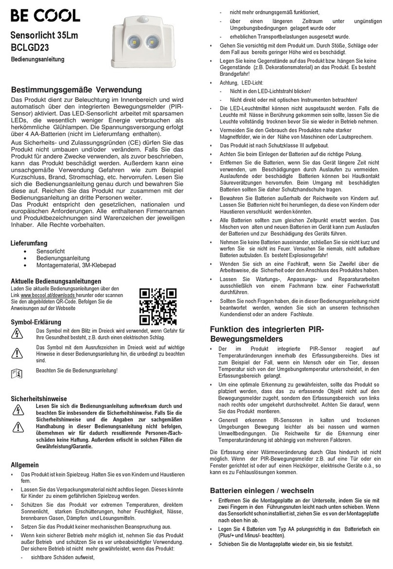 Be Cool BCLGD23 instruction manual