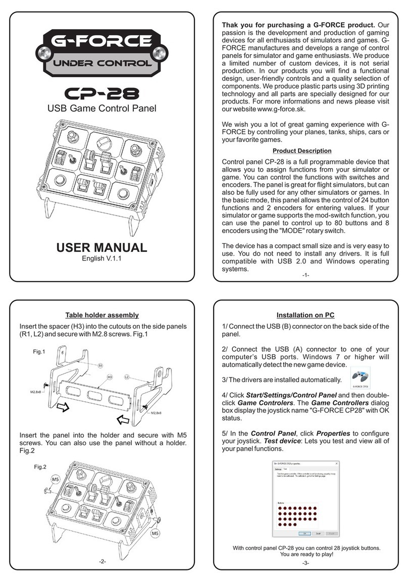 G-Force UNDER CONTROL CP-28 user manual