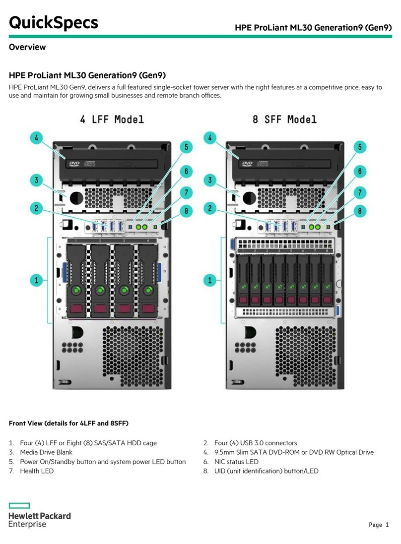 HPE ProLiant ML30 Generation9 Quickspecs