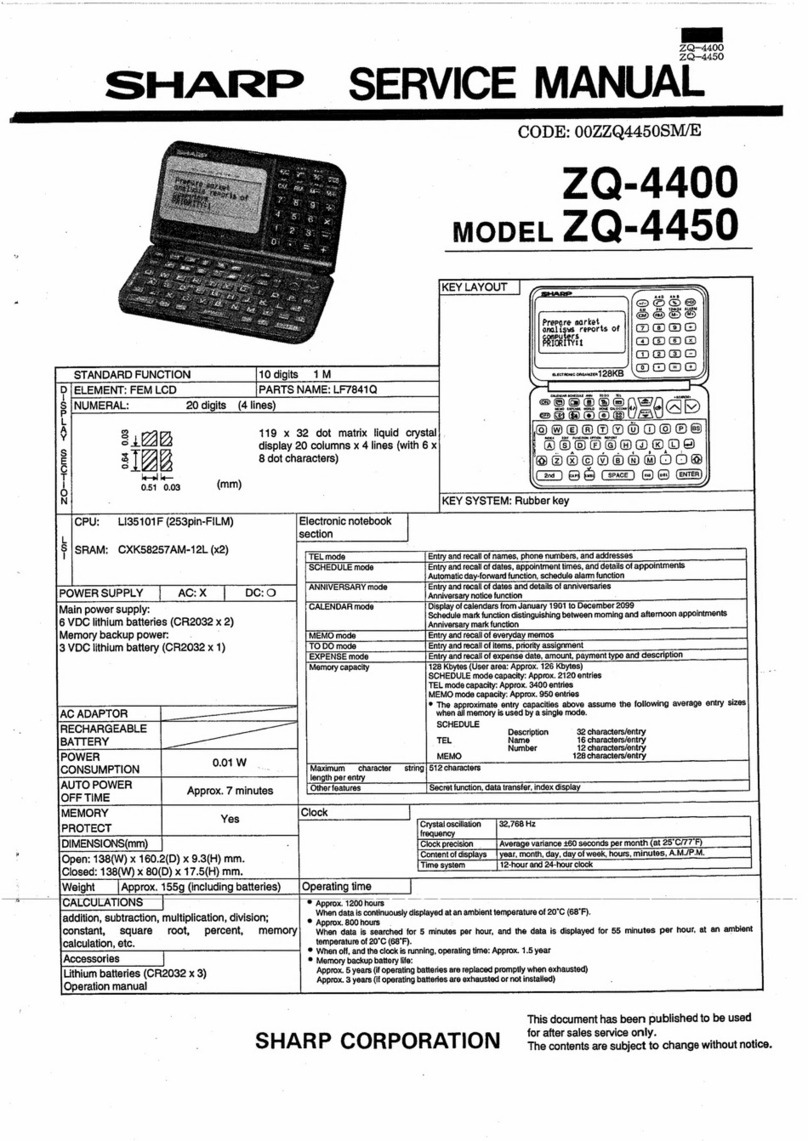 Sharp ZQ-4400 User manual Sharp ZQ-4400 User manual
