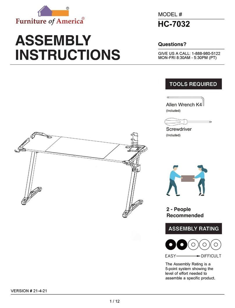 Furniture of America HC-7032 Assembly instructions Furniture of America HC-7032 Assembly instructions