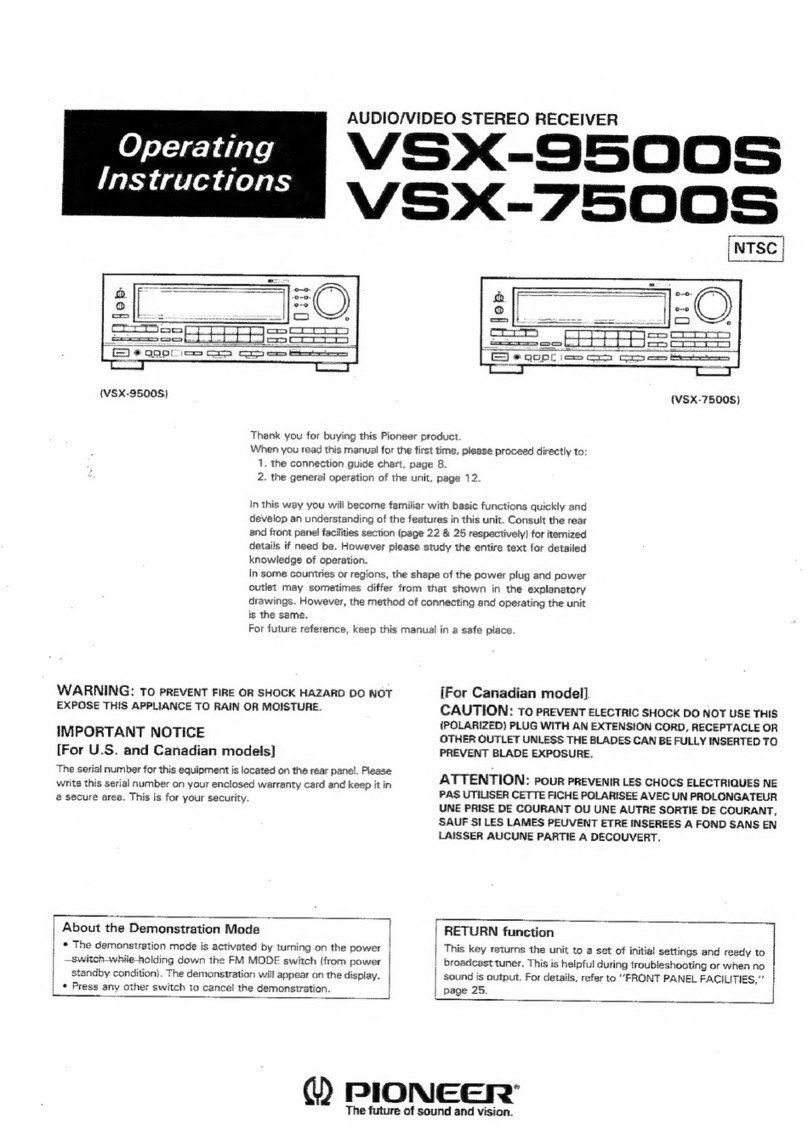 Pioneer VSX-9500S VSX-7500S operating instructions