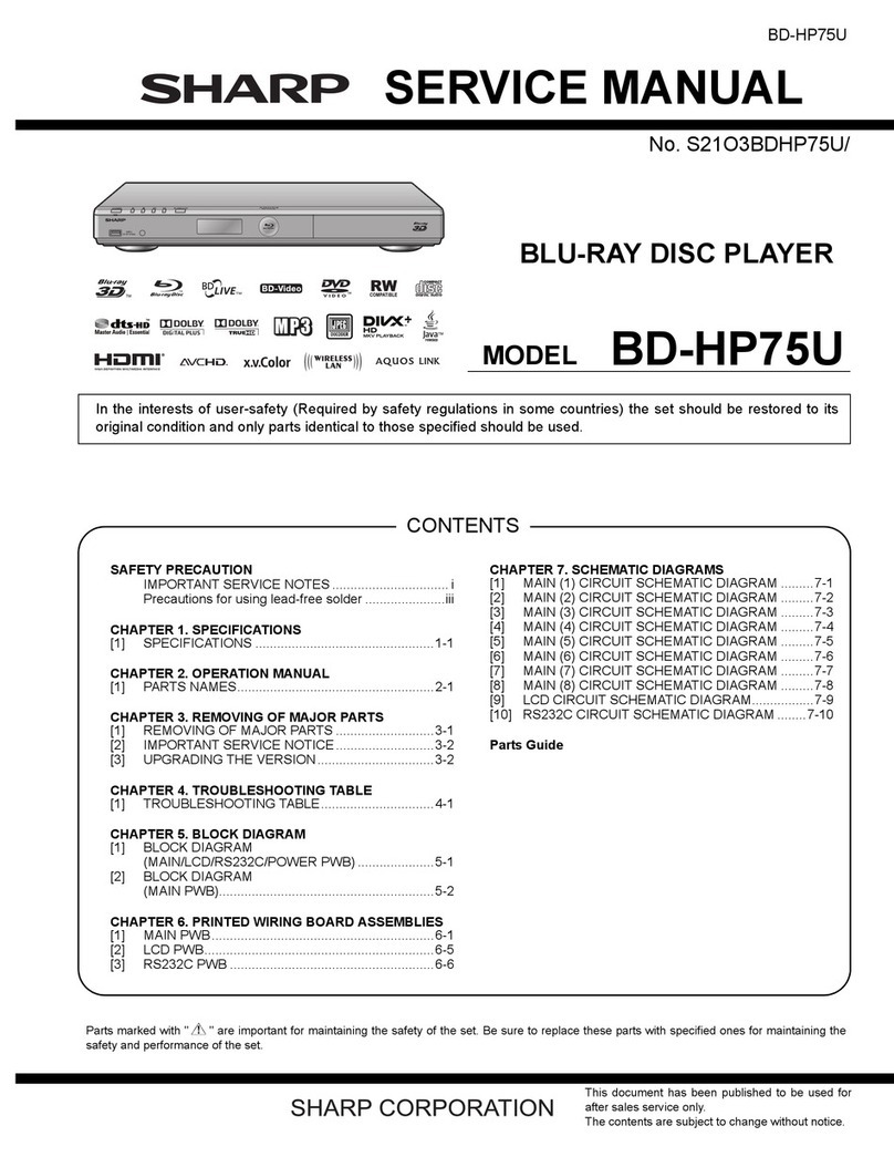 Sharp BD-HP75U User manual