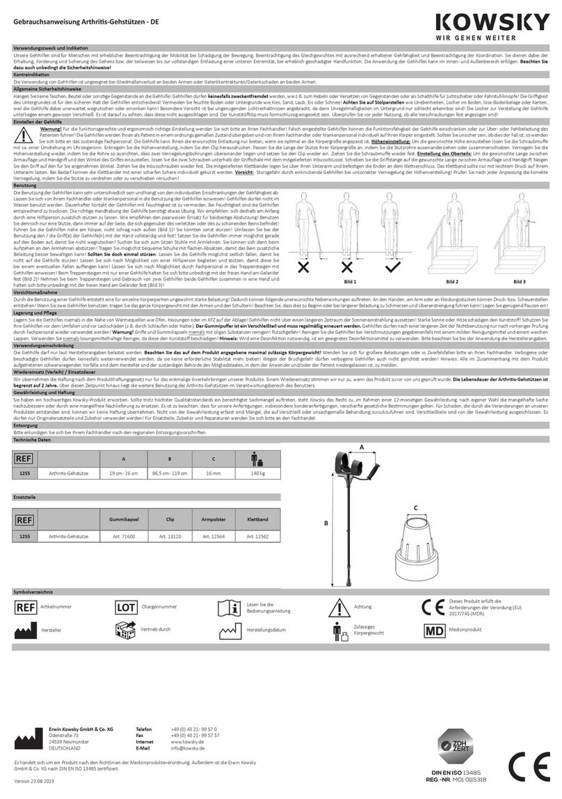 KOWSKY 1255 Instructions for use
