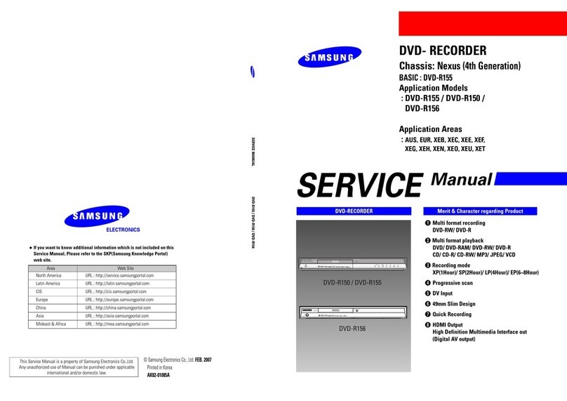Samsung DVD-R155 Service manual