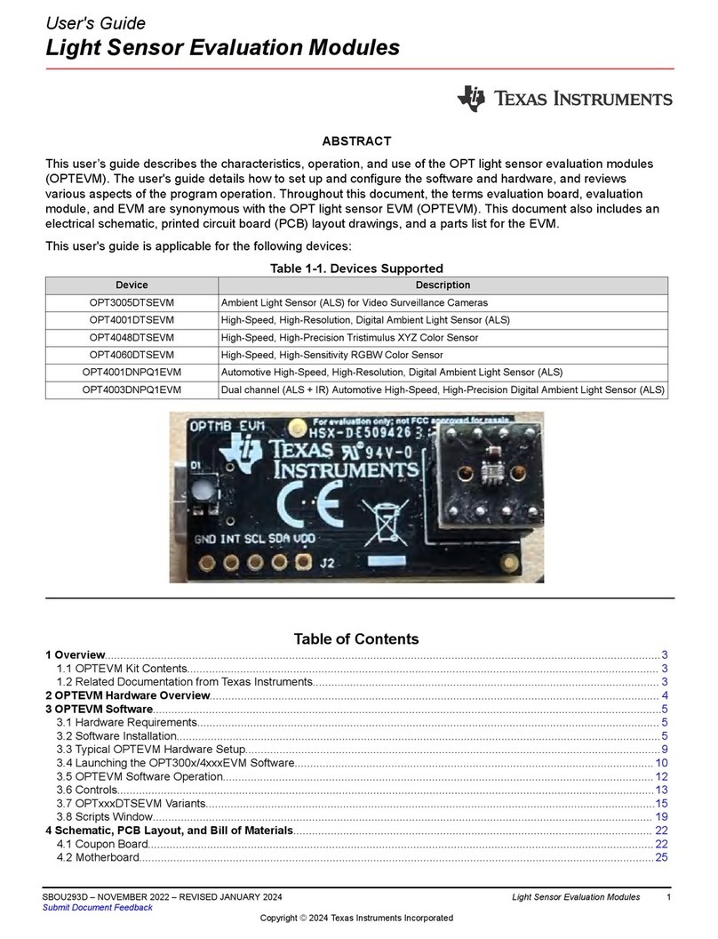 Texas Instruments OPT4060DTSEVM user guide