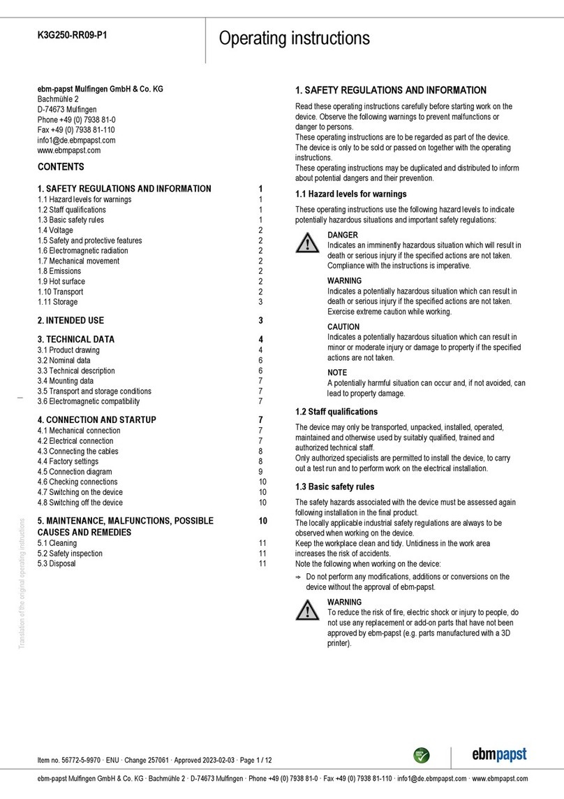 Ebmpapst K3G250-RR09-P1 User manual