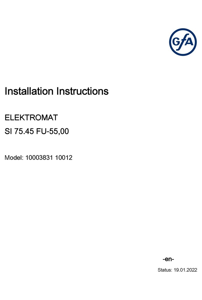 GFA 10003831 10012 installation instructions