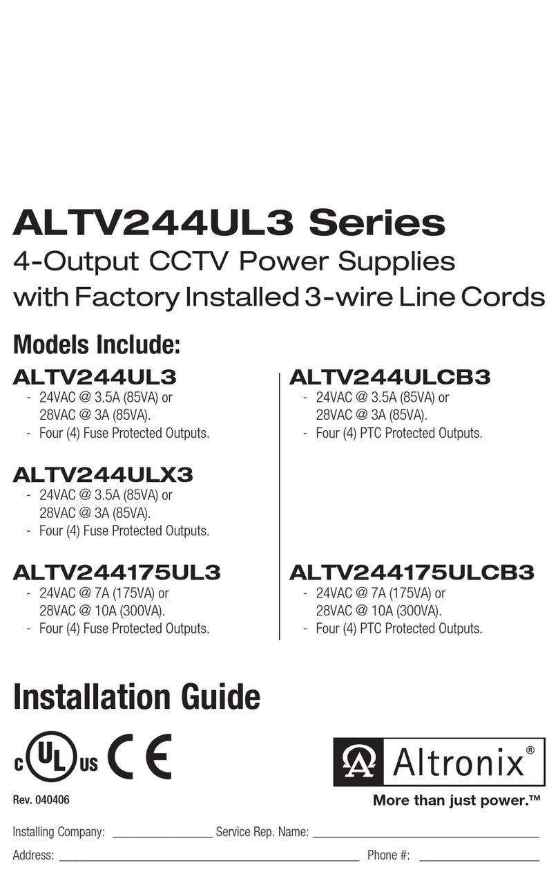 Altronix ALTV244UL3 Series User manual
